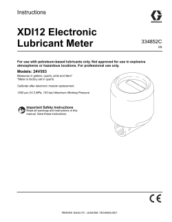 334852C XDI 12 Electronic Lubricant Meter, Instructions