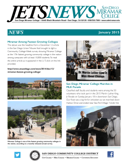 January 2015 - San Diego Miramar College