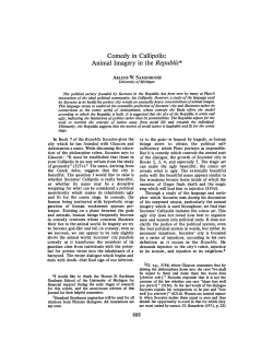 Comedy in Callipolis: Animal Imagery in the Republic