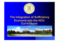 The Integration of Sufficiency Economy into the HCU Curriculums