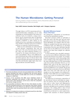 The Human Microbiome: Getting Personal