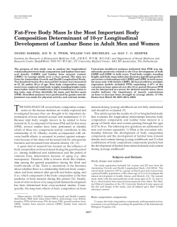 Fat-Free Body Mass Is the Most Important Body