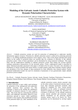 Modeling of the Galvanic Anode Cathodic Protection System with