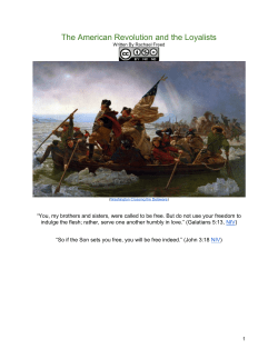 The American Revolution and the Loyalists