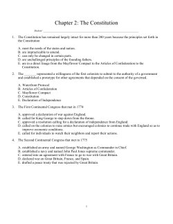 Chapter 2: The Constitution