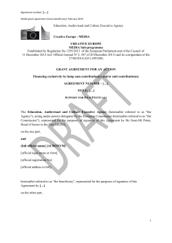 grant agreement for an action with multiple beneficiaries