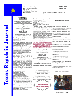 Texas Republic Journal - The Republic of Texas