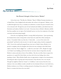 One Woman`s Strength: A Closer Look at &ldquo;Mother&rdquo;