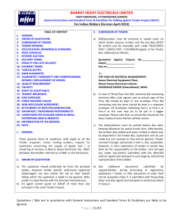 BHARAT HEAVY ELECTRICALS LIMITED