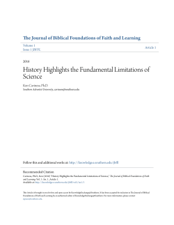 History Highlights the Fundamental Limitations of Science