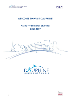 welcome to paris-dauphine! - Universit&eacute; Paris