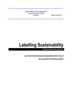 Labelling Sustainability