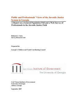 Public and Professionals` Views of the Juvenile Justice System in