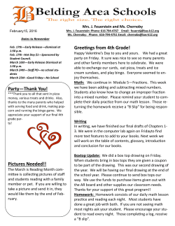 Party&mdash;Thank You! Pictures Needed!! Greetings from 4th Grade!