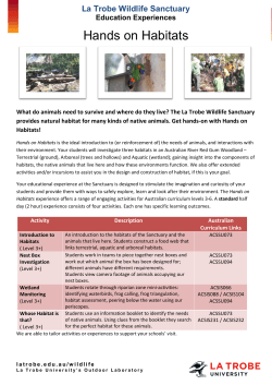 Hands on Habitats