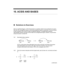 16. ACIDS AND BASES