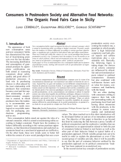 Consumers in Postmodern Society and Alternative