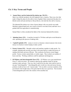 Ch. 11 Key Terms and People KEY