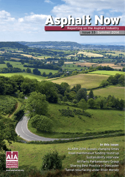 Asphalt Now issue 33 - The Asphalt Industry Alliance