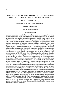 influence of temperature on the amylases