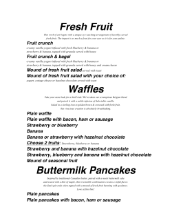 Fresh Fruit Waffles Buttermilk Pancakes