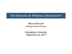 The Origins of Nominal Gradability