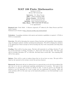 MAT 108 Finite Mathematics - Dr. Travers Page of Math