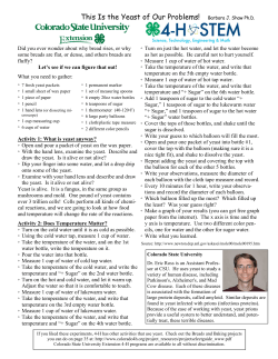 2.Yeast - Colorado State University