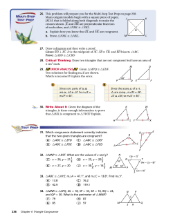 27. Draw a diagram and then write a proof. Given: ̶̶ BD &perp; ̶̶ AC