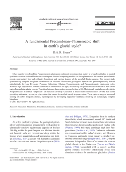 A fundamental Precambrian&ndash;Phanerozoic shift in earth`s glacial style?
