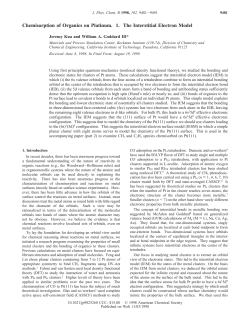 Chemisorption of Organics on Platinum. 1. The Interstitial Electron