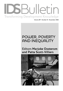 power, poverty and inequality - IDS Bulletin