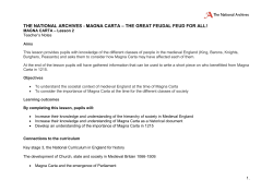 Magna Carta Lesson 2- Teacher`s notes