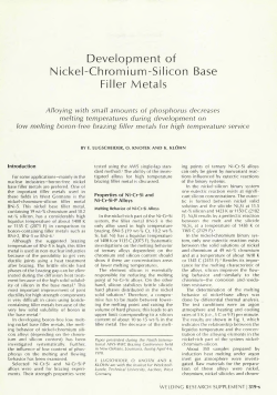 Development of Nickel-Chromium