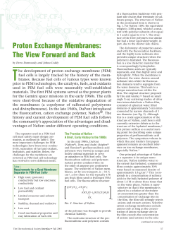 Proton Exchange Membranes - The Electrochemical Society
