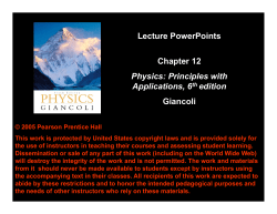 Lecture PowerPoints Chapter 12 Physics: Principles with