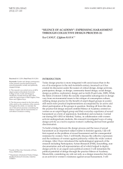 silence of academy - METU Journal of the Faculty of Architecture