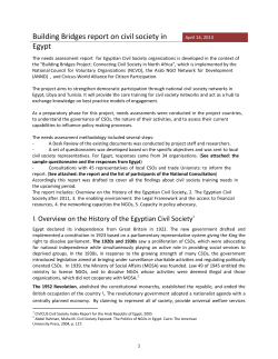Building Bridges report on civil society in Egypt