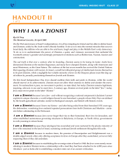 HANdOuT II - Jerusalem U