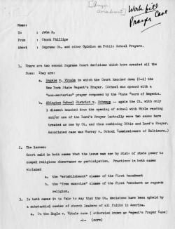 Prayer amendment, 1963-1964 - Minnesota Historical Society