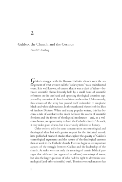 Galileo, the Church, and the Cosmos