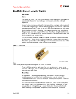 Gas Meter Hazard - Jeweler Torches