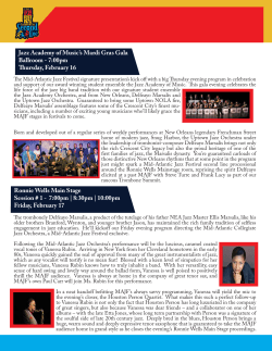 schedule - Mid-Atlantic Jazz Festival