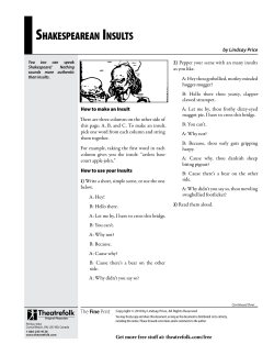 Shakespearean Insults