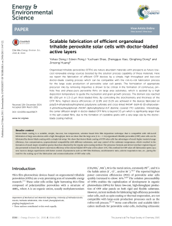 Scalable fabrication of efficient organolead