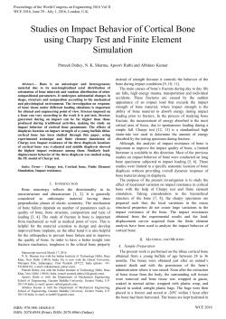 Studies on Impact Behavior of Cortical Bone using Charpy Test and