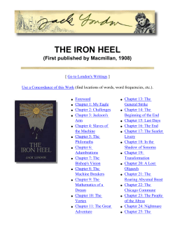 Jack London: The Iron Heel (DL SunSITE)