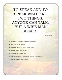 Communicating Effectively