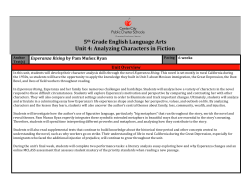 Unit 5.4: Analyzing Characters in Fiction