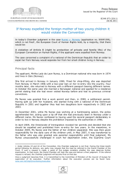 If Norway expelled the foreign mother of two young